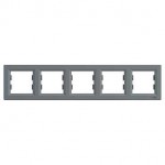 Рамка SCHNEIDER ASFORA EPH5800562 п'ятимісна сталь