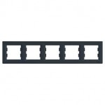 Рамка SCHNEIDER ASFORA EPH5800571 п'ятимісна антрацит