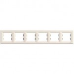 Рамка SCHNEIDER ASFORA EPH5800623 шестимісна кремова
