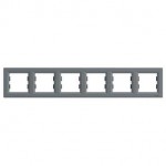Рамка SCHNEIDER ASFORA EPH5800662 шестимісна сталь