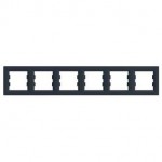 Рамка SCHNEIDER ASFORA EPH5800671 шестимісна антрацит