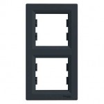 Рамка SCHNEIDER ASFORA EPH5810271 подвійна вертикальна антрацит
