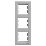 Рамка SCHNEIDER ASFORA EPH5810361 потрійна вертикальна алюміній