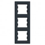 Рамка SCHNEIDER ASFORA EPH5810371 потрійна вертикальна антрацит