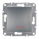 Вимикач SCHNEIDER ASFORA EPH1500162 перемикач 1кл. з підсвічуванням сталь