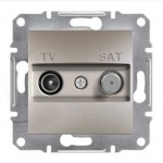 Розетка SCHNEIDER ASFORA EPH3400169 TV-SAT кінцева (1 дБ) бронза