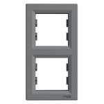 Рамка SCHNEIDER ASFORA EPH5810262 подвійна вертикальна сталь