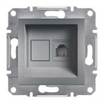 Розетка SCHNEIDER ASFORA EPH4100162 TF RJ11 сталь