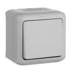 Вимикач LEGRAND Forix прохідний 1-клавішний зовнішнього монтажу (сх.6) IP44 сірий