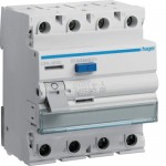 Дифференциальное реле HAGER 4п 63A 300mA A 4м CFA463D