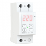 Реле напруги ZUBR D2-32 red 1ф 32А 2мод вольтметр мін. напр. макс. напр. термозахист