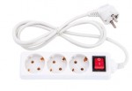 Удлинитель DELUX G3JS 3м с заземлением и выключателем