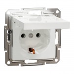 Розетка SCHNEIDER ASFORA EPH3170121 з з/к з кришкою без рамки біла