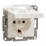 Розетка SCHNEIDER ASFORA EPH3170123 з з/к з кришкою без рамки кремова