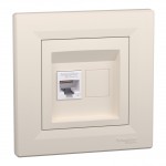 Розетка SCHNEIDER ASFORA EPH4700123 комп. RJ45 кат.6е U/UTP кремова