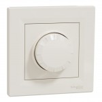 Димер (светорегулятор) поворотний SCHNEIDER Asfora 3-370Вт нак. 3-200Вт RC LED кремовий