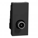 Розетка TV індивідуальна SCHNEIDER Unica NEW штирьовий роз'єм 1 мод. антрацит