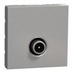 Розетка TV індивідуальна SCHNEIDER Unica NEW штирьовий роз'єм 2 мод. алюміній