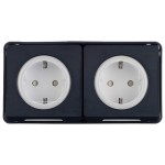 Розетка SCHNEIDER Mureva Styl MUR36034 з зк та шторками 16А IP55 зовнішній монтаж з кришкою чорна