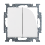 Вимикач двоклавішний ABB Вasic55 (сх.5) білий