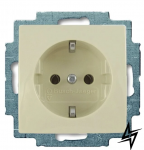 Розетка ABB Вasic55 з з/к 16А безгвинтові клеми слонова кістка