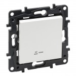 Вимикач прохідний LEGRAND Niloé Step 1-клавішний з підсвічуванням (сх.6) 10А білий