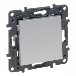 Вимикач LEGRAND Niloé Step 1-клавішний (сх.1) 10А алюміній