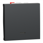 Вимикач (перемикач) SCHNEIDER Unica NEW 1 кл. з можл. підсв. 2 мод. 10А сх.6 антрацит