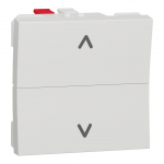 Вимикач для жалюзі SCHNEIDER Unica NEW 2 кл. кнопковий 2 мод. 6А сх.4 білий