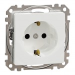 Розетка SCHNEIDER Sedna Design з заземленням та зі шторками 16A біла