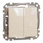 Вимикач SCHNEIDER Sedna Design 2кл. (Сх.5) бежевий