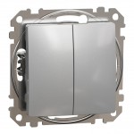 Вимикачперемикач SCHNEIDER Sedna Design 2кл. (Сх.6+6) алюміній