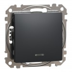 Вимикач з підсвіткою SCHNEIDER Sedna Design 1кл. (Сх.1) чорний