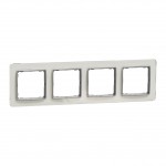 Рамка SCHNEIDER Sedna Design 4-м скло біле