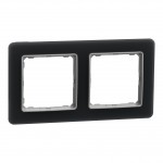 Рамка SCHNEIDER Sedna Design 2-м скло матове димчасте