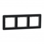 Рамка SCHNEIDER Sedna Design 3-м скло матове димчасте