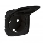 Накладка розетки 2К+З з кришкою LEGRAND Valena Allure антрацит