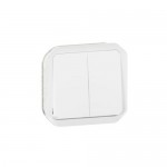 Вимикач/перемикач кнопка LEGRAND Plexo New 2-кл механізм IP55 білий