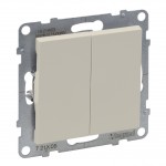 Выключатель-переключатель LEGRAND Suno 2-клавишный 10АХ/250В автоклеммы слоновая кость