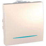 Вимикач SCHNEIDER Unica MGU3.201.25N 1кл. (Сх.1) 2мод. з підсвічуванням слонова кістка
