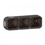 Коробка накладна LEGRAND Plexo New 3-постова IP55 антрацит