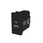 Зарядка подвійна USB type A+C (2.1A/2*1A) 1 мод. АВВ Zenit N2185.3 NT чорний матовий