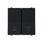 Вимикач кнопка для жалюзі ABB Zenit (Сх.4) 2 мод. чорний матовий N2244 NT