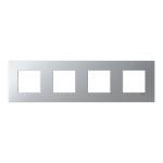 Рамка ABB Zenit S 4-м срібна N2274.А PL