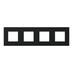 Рамка ABB Zenit S 4-м антрацит N2274.А АN