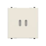 Зарядка подвійна USB type С+C 30Вт 2 мод. АВВ Zenit N2285.5 DN дюна