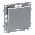 Выключатель перекрестный LEGRAND Suno 1-клавишный 10АХ/250В алюминий