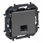 Розетка комп'ютерна 1*RJ45 cat.5e UTP н/екр. LEGRAND Niloé Step сталь