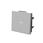 Клавіша одинарна АВВ Sky Niessen з підсвічуванням срібна