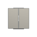 Клавіша подвійна АВВ Sky Niessen нержавіюча сталь